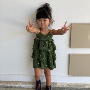 Lil lemons polka dot dress 2T